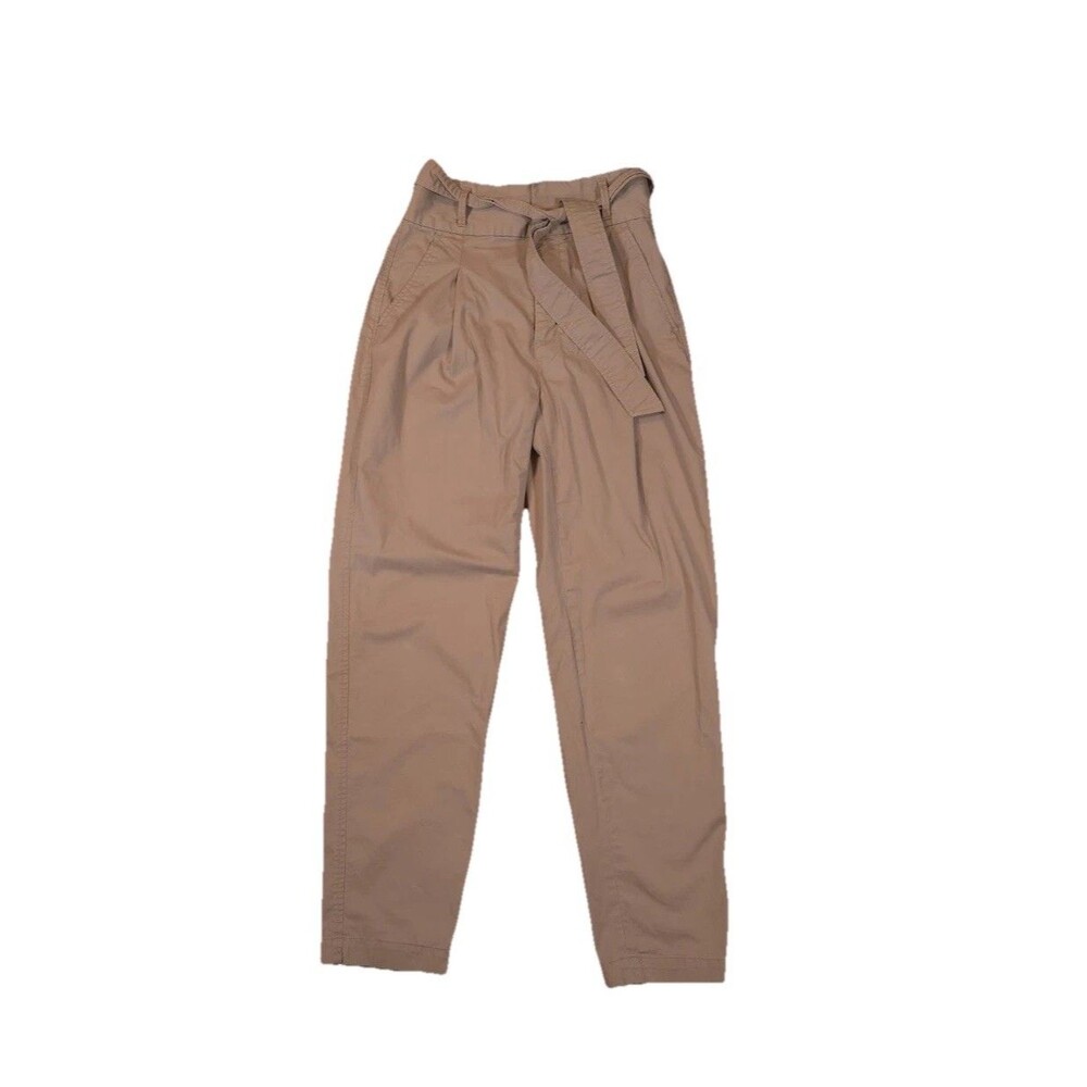 Polo Ralph Lauren Women's Sz 0 Brown Belted Pants Classic Neutral Office Work
